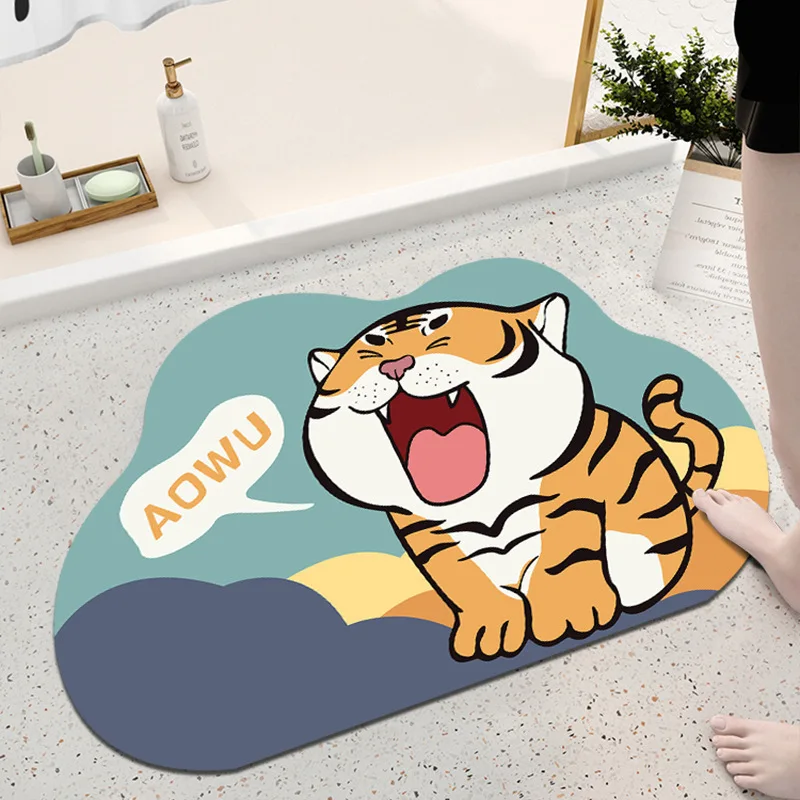

Коврик для ванной, мягкий грязеотталкивающий бытовой нескользящий Быстросохнущий коврик для ванной с изображением персонажей из мультфил...