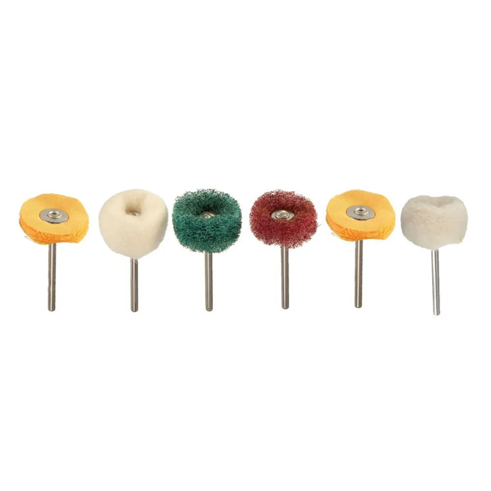 

6pcs Set Nylon Cloth Polishing Wheel Rotary Tool Buffing Pad For Jewelry Metal Medical Equipment Buffing Wheel Brush Head