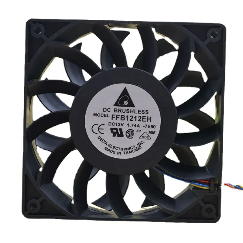 

SSEA New Fan For Delta FFB1212EH 12025 12V 1.74A 12CM Large Air Volume Booster Chassis Fan Cooling Fan 120*120*25mm