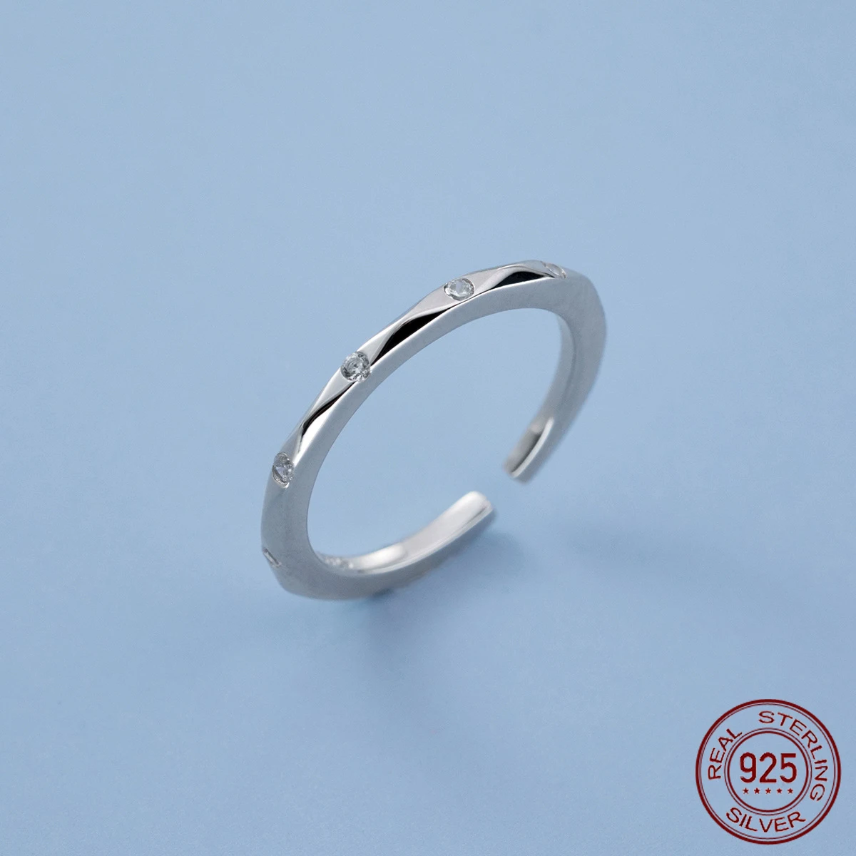 

Женское кольцо из серебра 925 пробы, с изменяемым размером, 50-57 мм