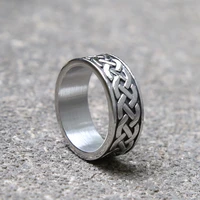 vintage viking stainless steel celtics knot ring nordic mens ring odin rune ring for men women fashion jewelry gifts