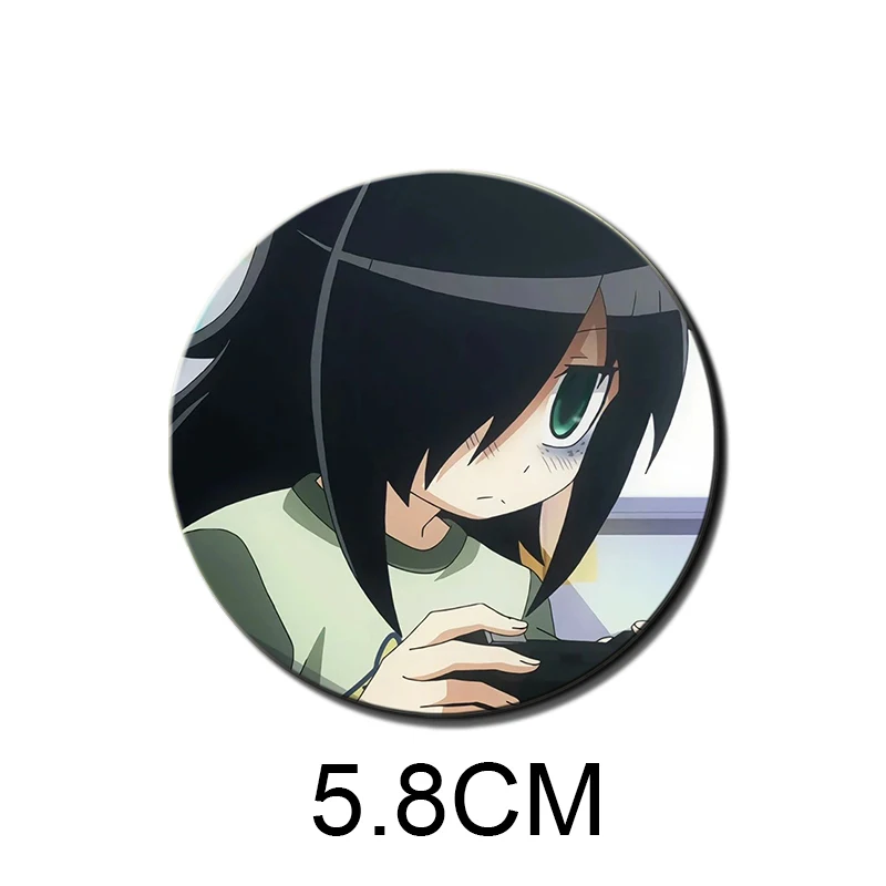 Значок-пин 58 мм с персонажем аниме Watamote Tomoko Kuroki, милый мультяшный значок-брошь для украшения рюкзаков и коллекционирования (art.: 3920da75752bd) - 3920da75752bd