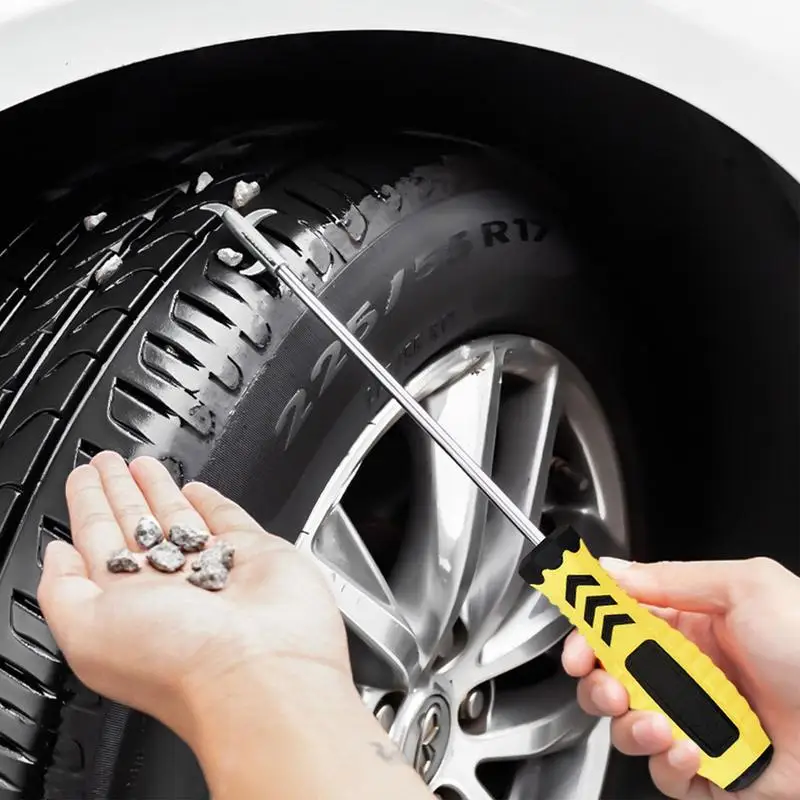 

Car Tire Cleaning Hook Stainless Steel Auto Groove Broken Stone Remover Tool Portable Wheel Stone Remover Kit Car Repair Tools