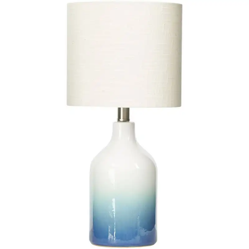 

Ceramic Table Lamp, Blue Finish