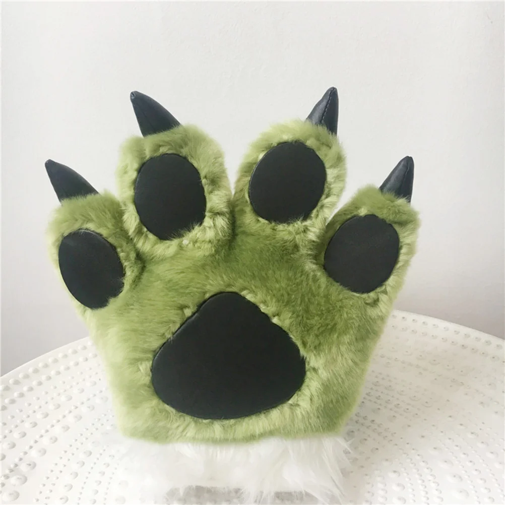

Gloves Paw Palm Animals Animal Toy Paws Plush Glove Furry Cat Claw Cosplay Cartoon Simulation Costume Hand Fursuit Winter