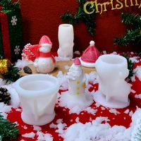 3christmas glue dropping gypsum gift 3d warm gloves silicone mold wax candle soap aroma making clay gypsum making supplies tool
