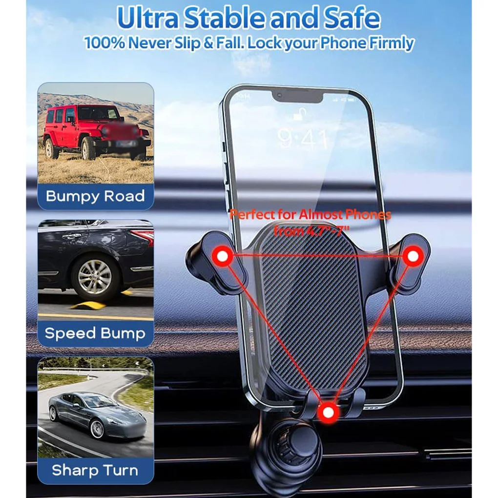 

Автомобильный держатель для телефона, кронштейн, вращающийся в салоне, Гравитационный держатель, Универсальный Крючок для вентиляции, для автомобильного смартфона