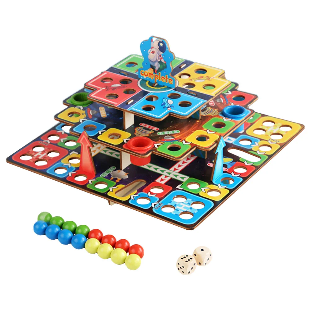 

Board Games 1 Set Aeroplane Chess Game Three Dimensional Flying Chess Desktop Parent Child Interactive Chess for Home Shop