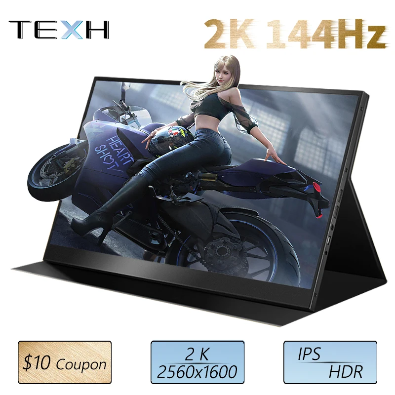 Игровой портативный монитор 15 6 дюйма 2K 165 Гц IPS Freesync USB Type-C HDMI профессиональный
