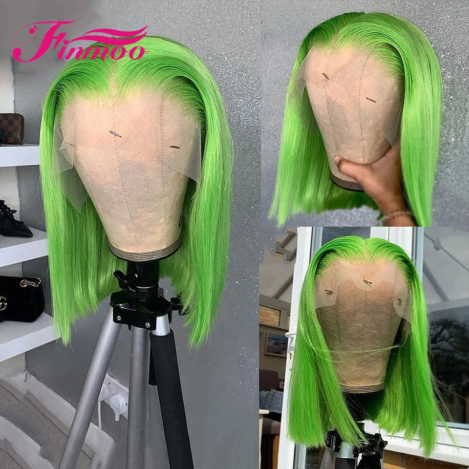 

13x 6 светло-зеленый парик на сетке спереди без клея 13x4 прямой парик на сетке спереди al человеческий парик бразильские волосы Remy парики на сет...