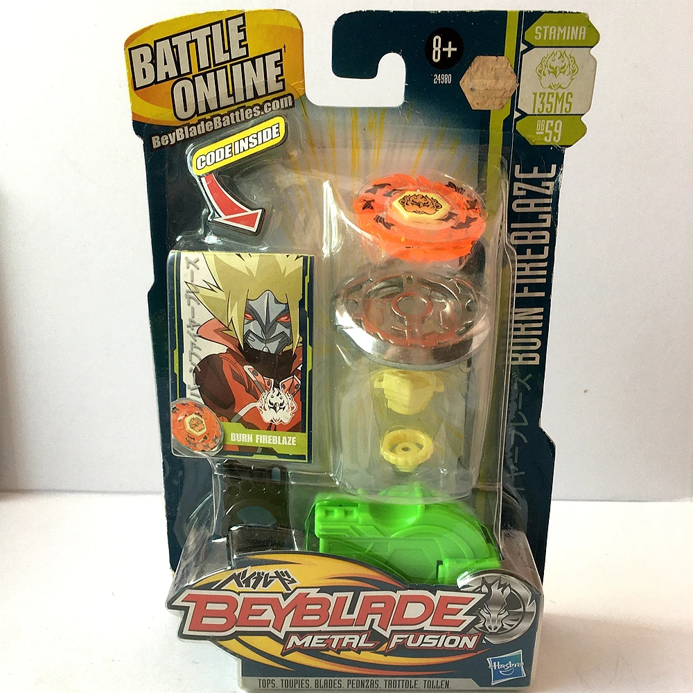 

GENUINE Beyblade Metal Fusion Fury Toupie Burn Fireblaze BB 59 135MS with Launcher