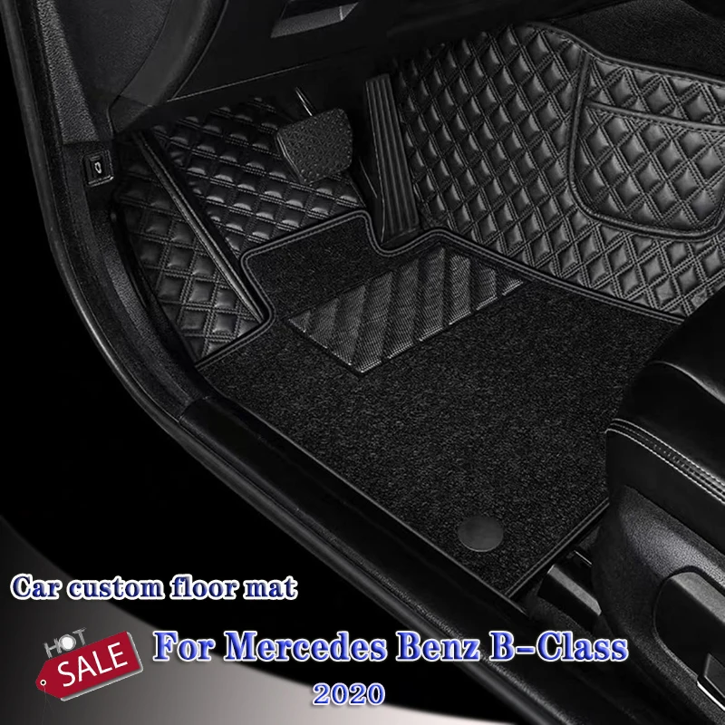 

Автомобильные коврики на заказ для Mercedes Benz B-Class 2020, коврики из искусственной кожи, автомобильные аксессуары, коврик для украшения интерьера