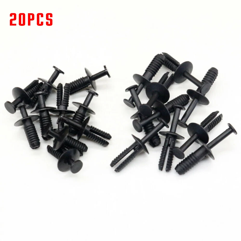 

New Useful Durable Clips 20PCS Black Expanding Rivet For BMW E30 E39 E46 E53 E60 Parts Plastic Push-Type Retainer