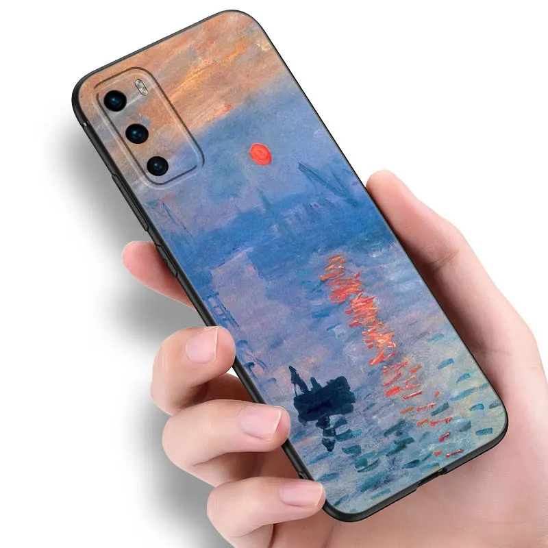 Чехол для телефона Claude Monet Art Painting Huawei P20 P30 P40 Lite P60 Pura 70 Ultra P50 Pro P50E P Smart 2018 2019 2020 2021