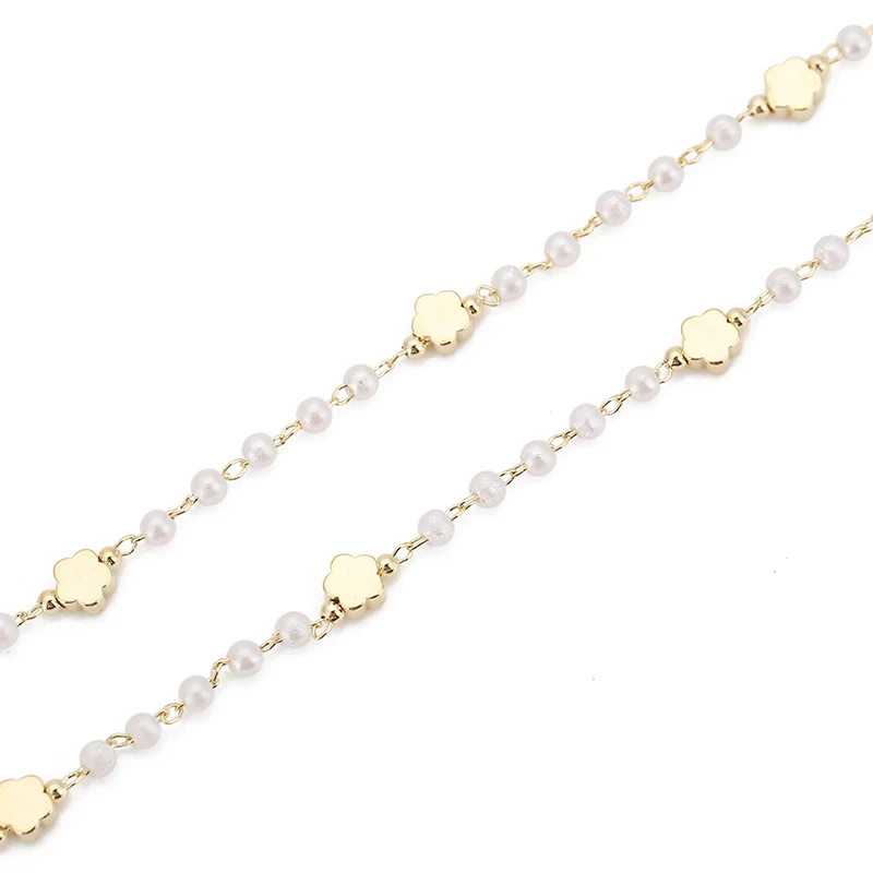 Металлическая Цепочка 3 Мм Для Браслета С Искусственным Жемчугом Звездой И Луной