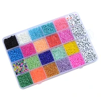 2 3 4mm childrens beading kit glass seed beads for handmade diy bracelet necklace jewelry making paint bead dyed core bead set