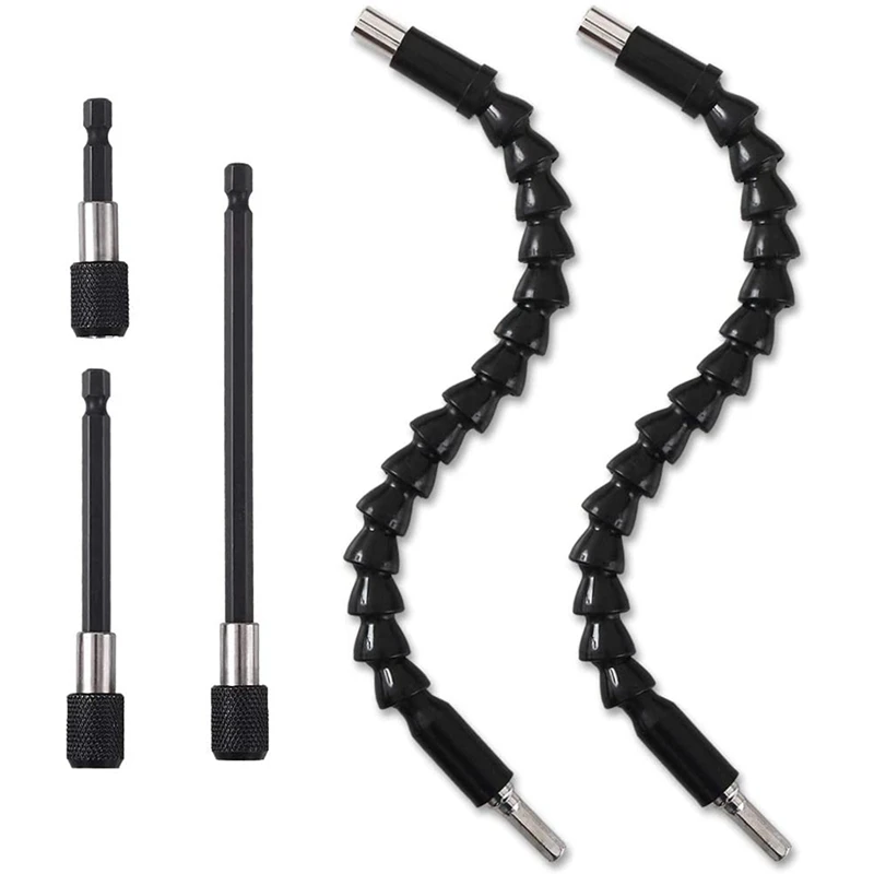 

Best 1/4Inch Drill Bit Extension Set,2 Pieces Flexible Drill Bit Extension Shaft,3 Pieces Quick Change Screwdriver Bit Holder