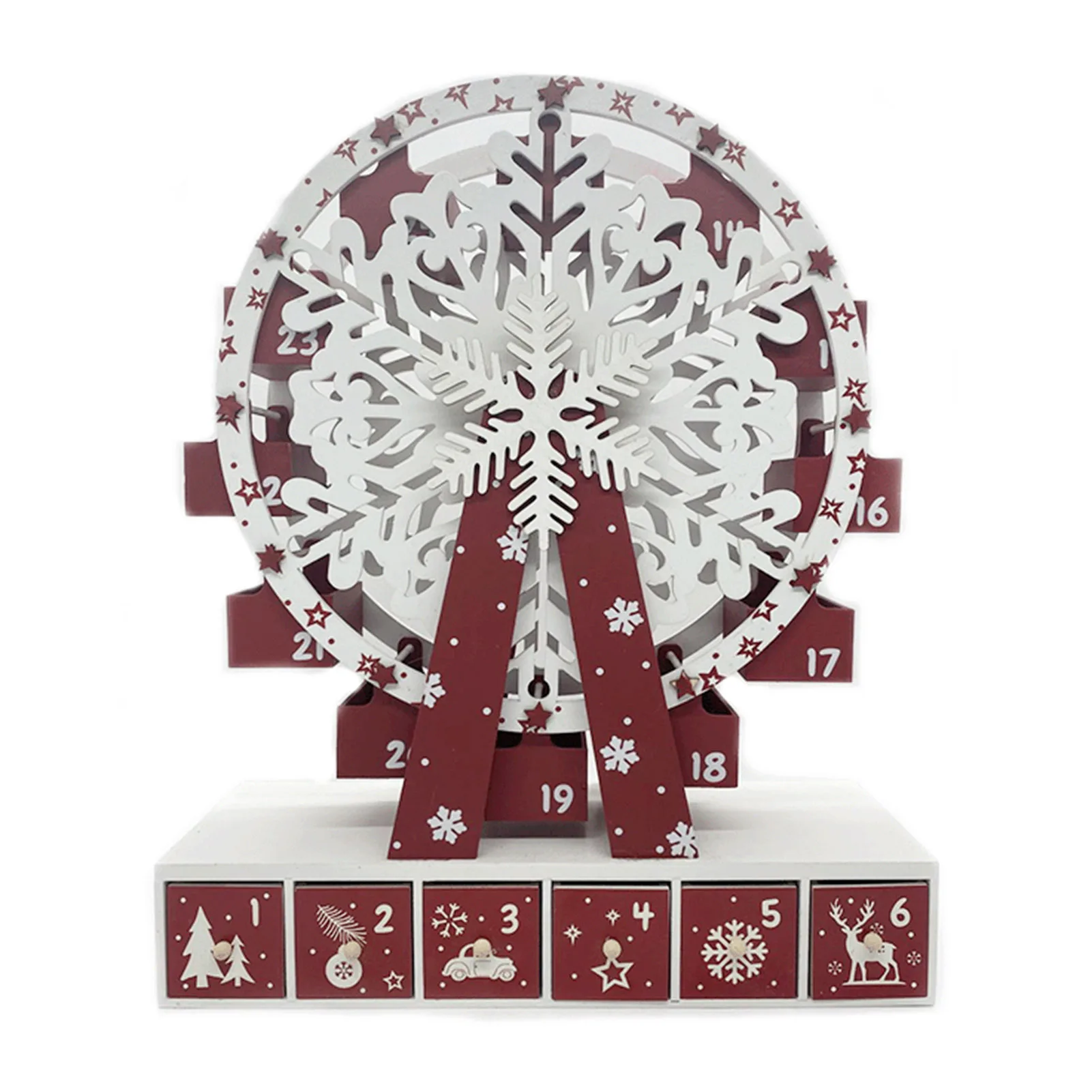 Christmas DIY Number Date Calendar Durable Creative Decorative Ornament Toy for Holiday Party Decoration