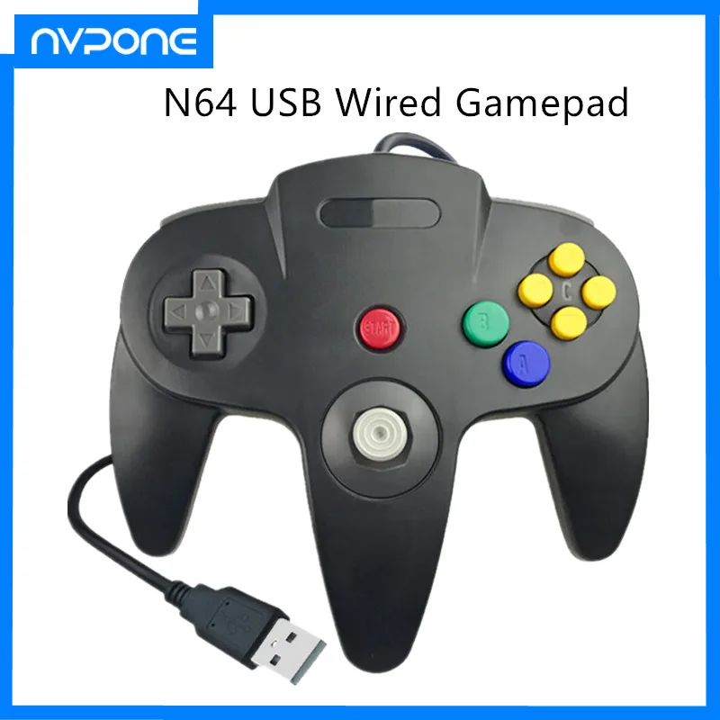 

N64 USB Wired Gamepad N64 Controller Gamepad Joystick for Mac Computer PC Classic Retro Gamepads