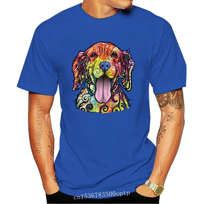 

Camiseta con estampado de moda para hombre, camisa con estampado de perro es amor, colorido, Dean ruso, Golden Retriever, nuevo