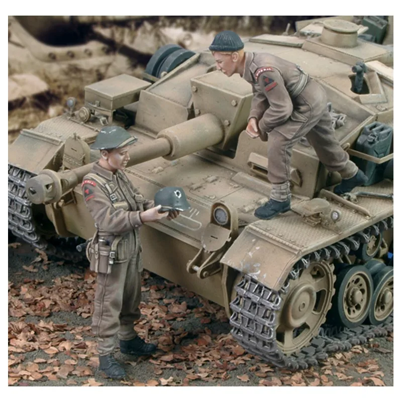 135 масштабная фигурка из смолы, наборы моделей для сборки, история, военная британская пехота (без танка), разобранная и неокрашенная диорама, игрушка (art.: 3920d4069a0ac) - 3920d4069a0ac