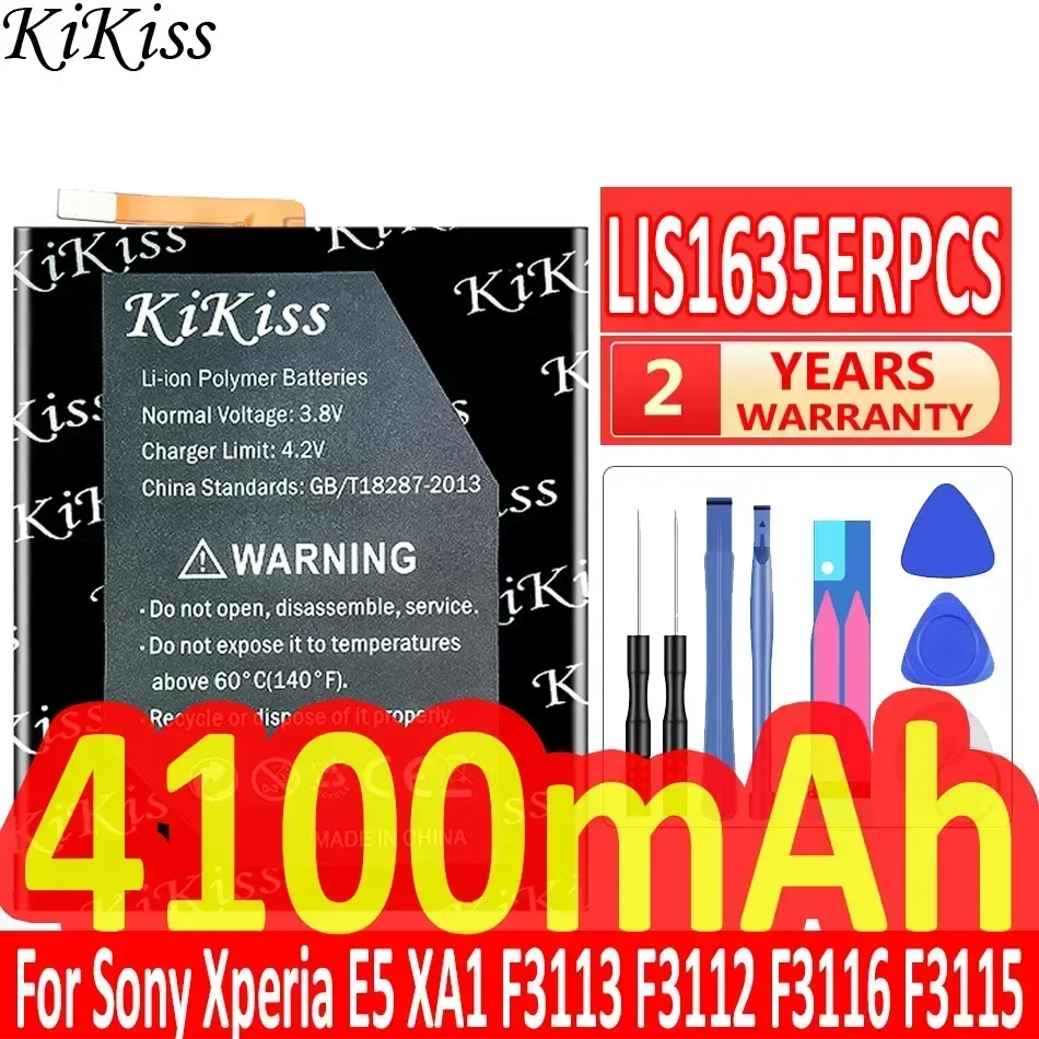 Аккумулятор KiKiss емкостью 4100 мАч LIS1635ERPCS для Sony Xperia E5 XA1 F3113 F3112 F3116 F3115 F3311 F3313 G3112 G3121