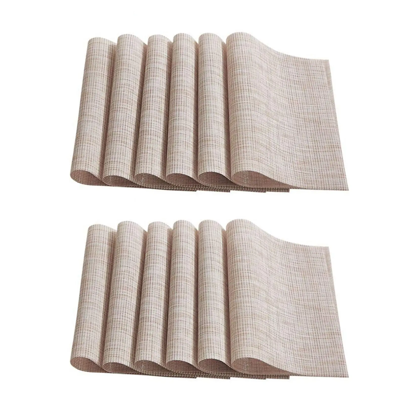 

Placemats Beige Place Mats Placemats Wipeable Easy to Clean Table Placemats Set of 12