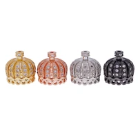brass inlaid zirconium crown beads diy for making bracelet necklace jewelry accessories