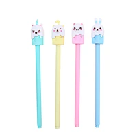 12pcs kawaii cartoon ice cream gelpens writing tool black refill office accessories supplies students learning school stationery