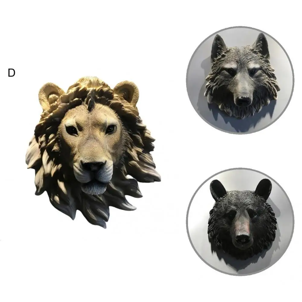 

Simulation Easy to Install Vintage Bear Head Wall Hanging Decor for Outdoor