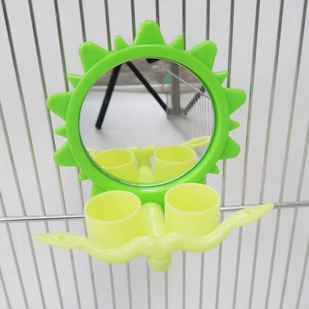 

Wear Resistant Plastic 3 in 1 Parrot Perch Stand with Feeder Bowl for Canaries