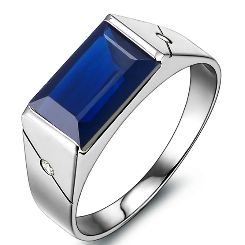

Fashion Luxury Sapphire Men's Ring, Boyfriend Gift