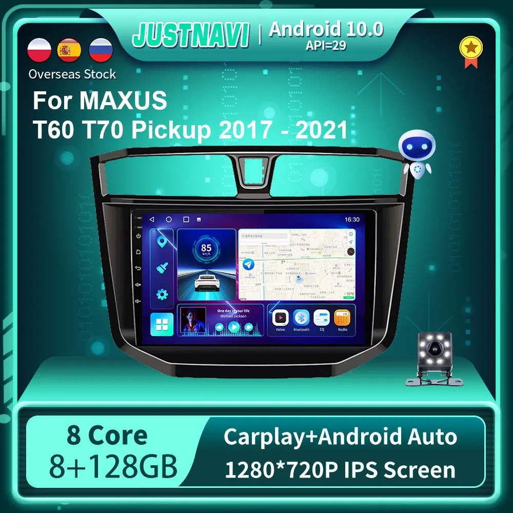 

8G 128G Android 10.0 Car Radio Multimedia Video For MAXUS T60 T70 Pickup 2017 - 2021 GPS Serero Carplay Octa Core No 2 din DVD