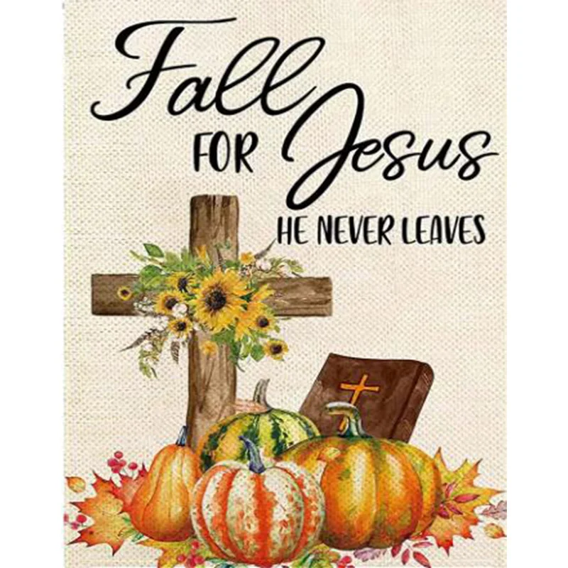 Набор для алмазной вышивки AB с тыквами и цветами