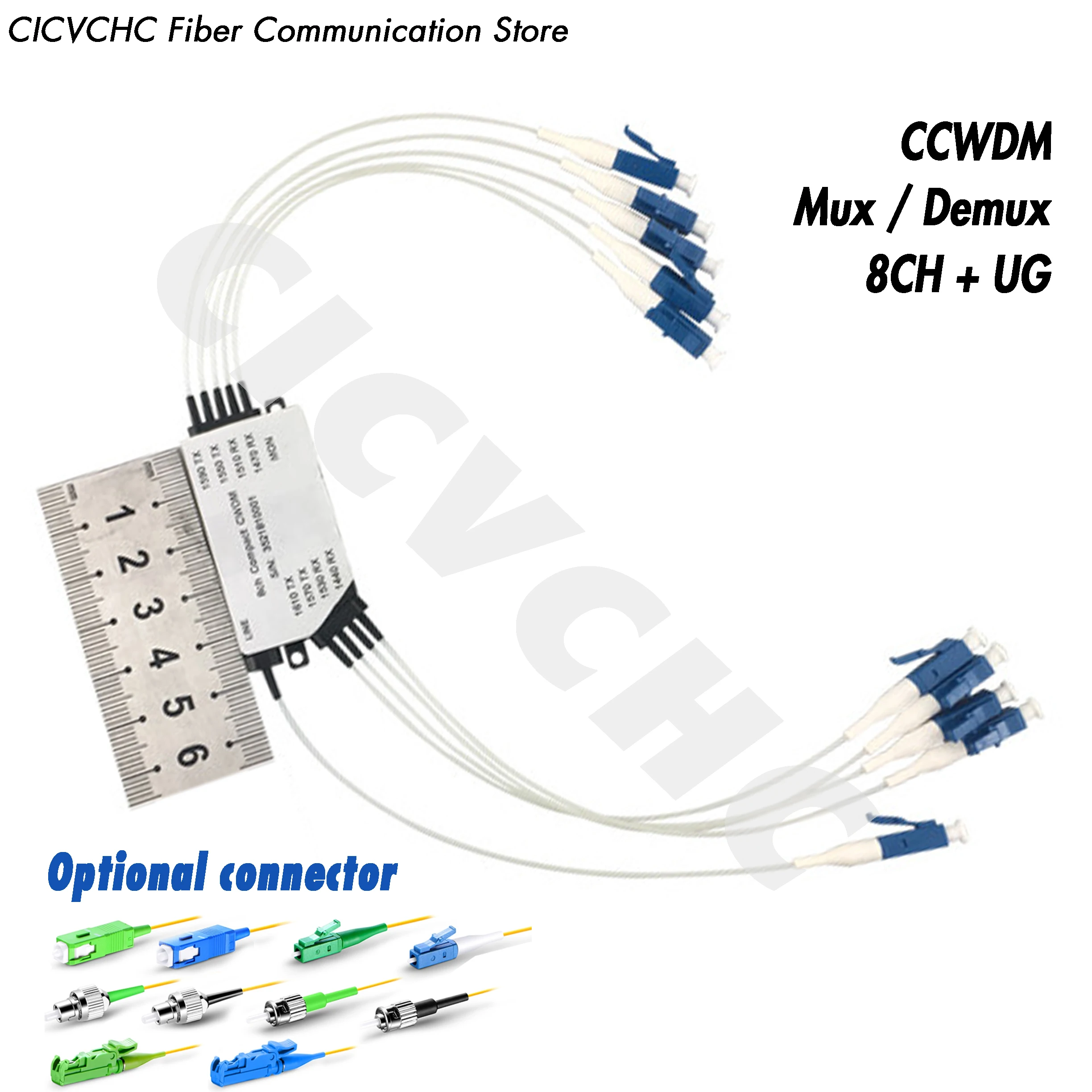 CCWDM Module 8+UPG Channel  with Free-space Compact CWDM Mux/Demux, LC FC SC E2000