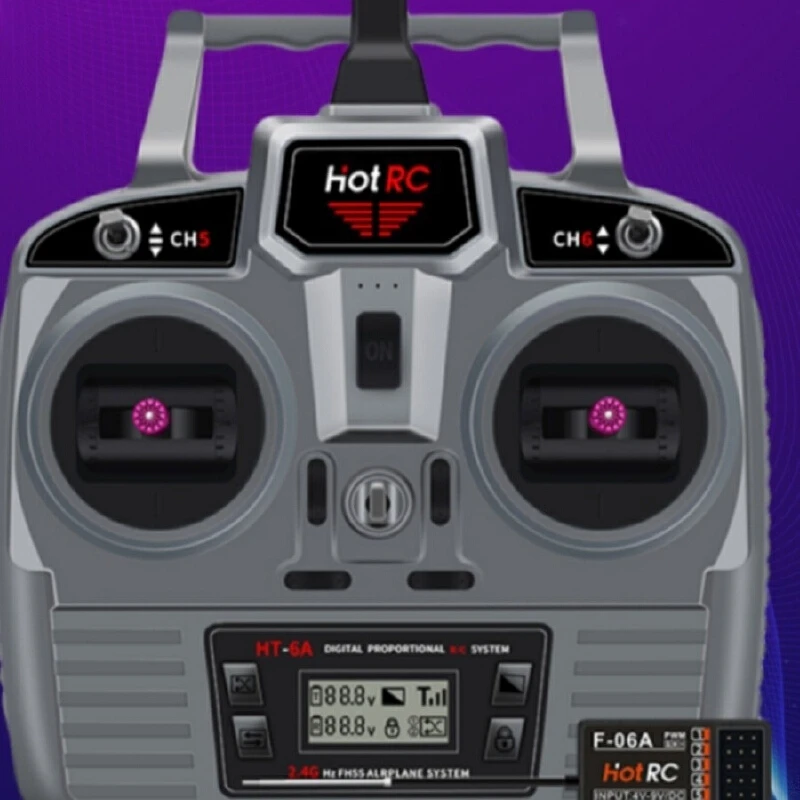 Пульт дистанционного управления Hotrc Hot 6a со встроенным небольшим дисплеем