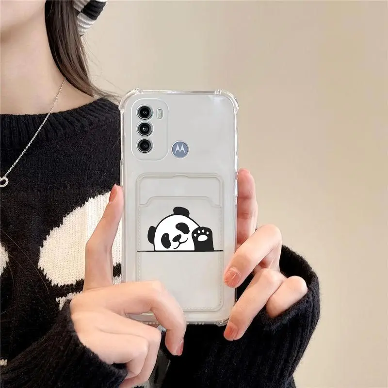 Прозрачный чехол для телефона с карманом Motorola Moto G60 G60S G40F G52 G82 G50 G31 G22 G9 G30 G20 G10 Cover