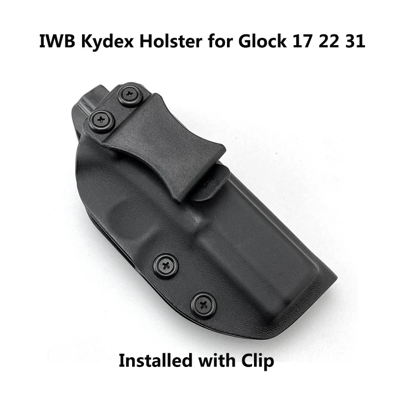 

3 Sets Custom IWB Kydex Tactical Holster for Glock 17 22 31 Hangun Gun Pistol Case Hunting Quick Draw Holster Belt Clip Airsoft