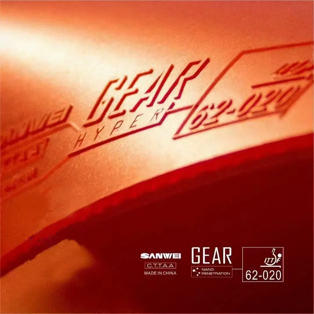 Оригинальный резиновый лист для настольного теннисаSANWEI GEAR HYPER полулипкий