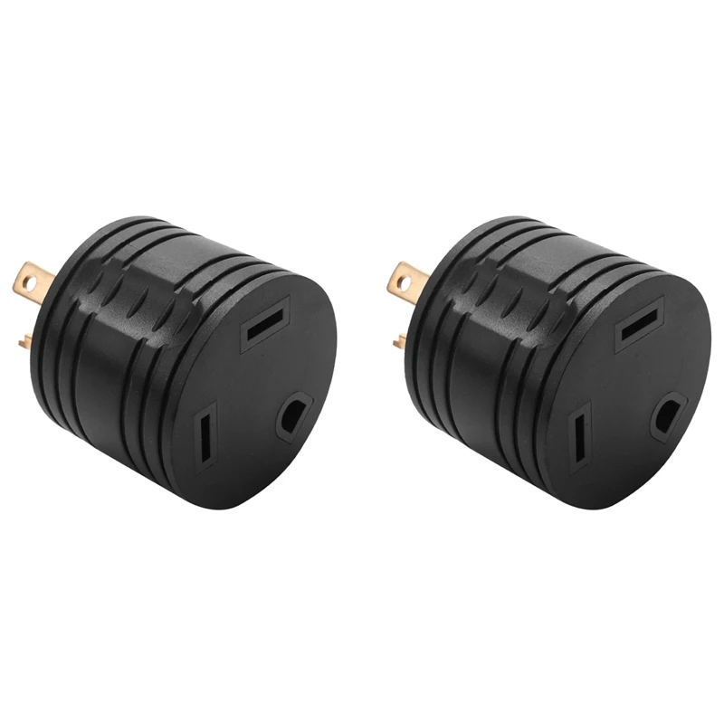 2X RV Generator Adapter 3-Prong 30A Male To 30A Female RV Po