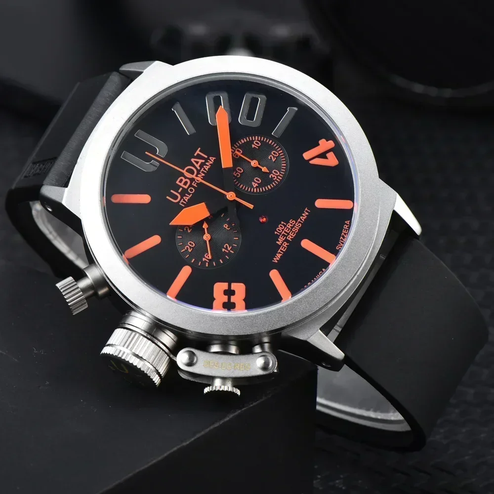 Фото Отличные часы U-BOAT Brand Geneva для мужчин, многофункциональные хронографы, наручные часы для бизнеса и спорта, часы класса ААА, горячая распродажа. №5