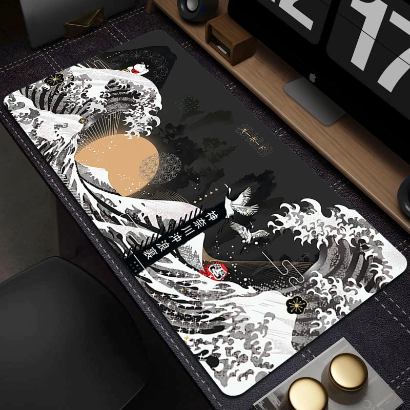 

Gaming Mousepad XXL Japanese Great Wave Off Non-Slip Large Mouse Pad Gamer Game Accessories Rubber Laptop Desk Mat Keyboard Mat