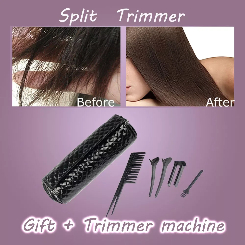

2021 New Hair Split Trimmer USB Charging Professional Hair Cutter Smooth End Cutting Clipper Beauty Set Bag Solve Ends Trimmer