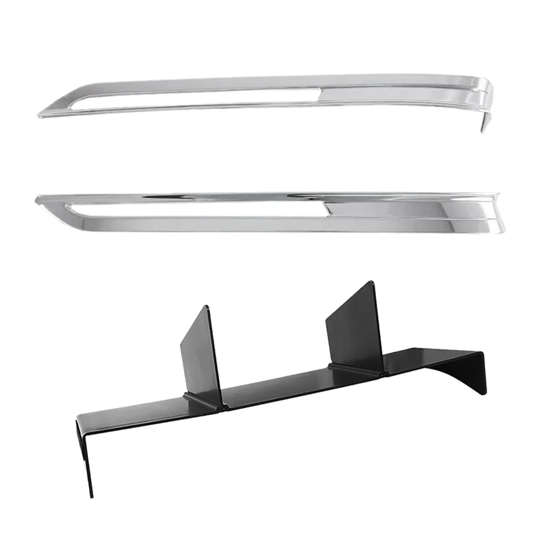 

2 Set Car Accessories: 1 Set Car Front Rear Fog Light Lamp Frame Trim Fog Light & 1Pcs Car Co-Pilot Glove Box Partition