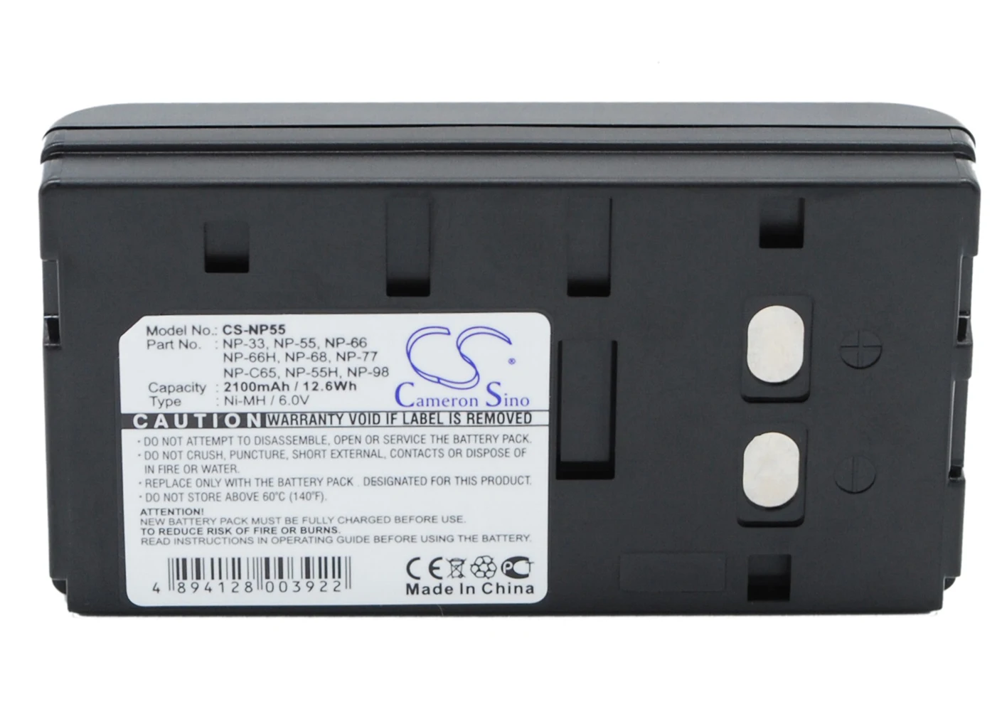 

Cameron Sino 2100mA Battery for PANASONIC PV-IQ303,PV-IQ304,PV-IQ305,PV-IQ325,PV-IQ403,PV-IQ404,PV-IQ405,PV-L857