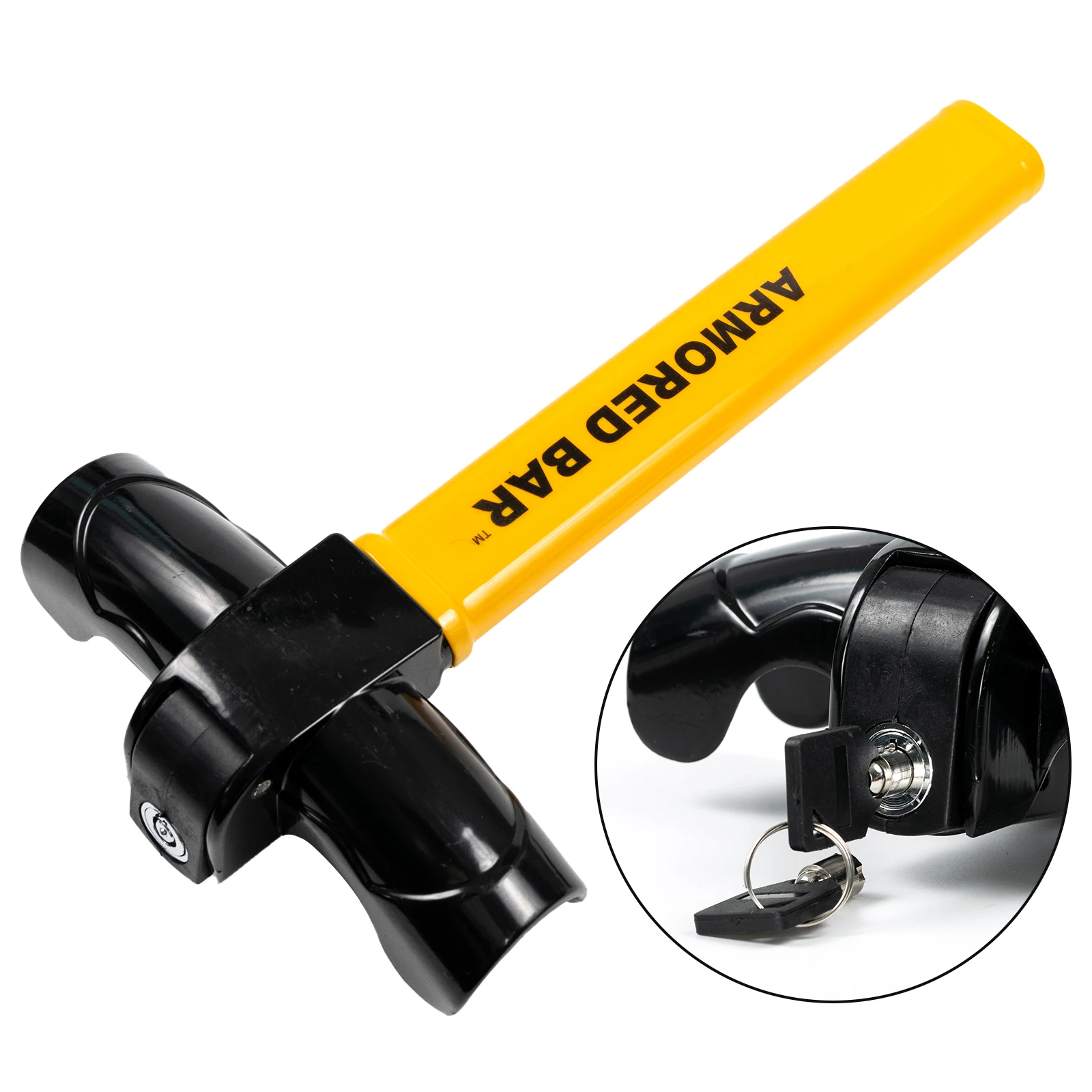 

Универсальный Автомобильный Замок на рулевое колесо сверхмощный Противоугонный Т-образный автомобиль Фургон Грузовик безопасности повор...