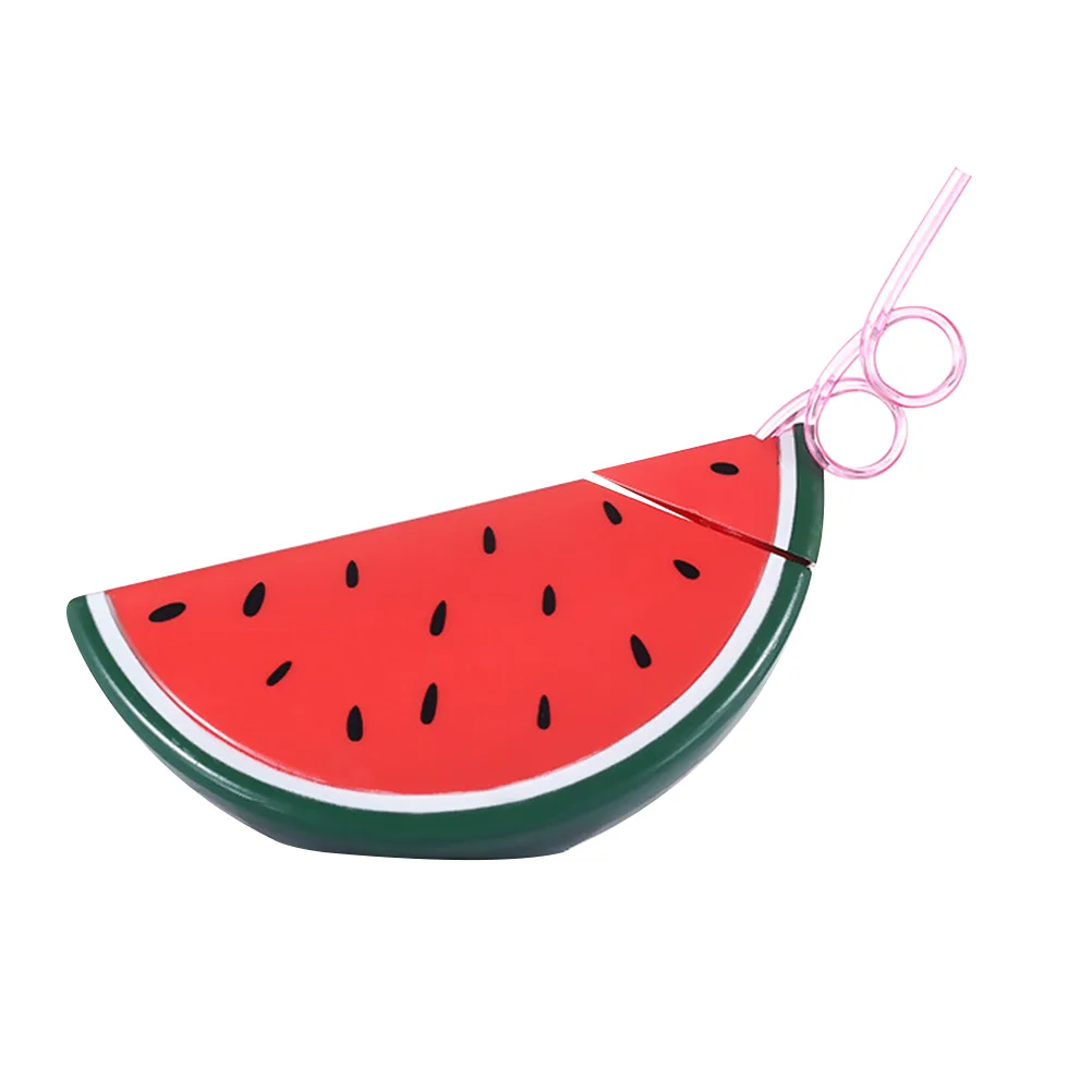 

Watermelon Cup Cups Party Tumbler Hawaiian Straw Tropical Water Drink Fruit Mug Coffee Cuteoutdoor Luau Kids Summer