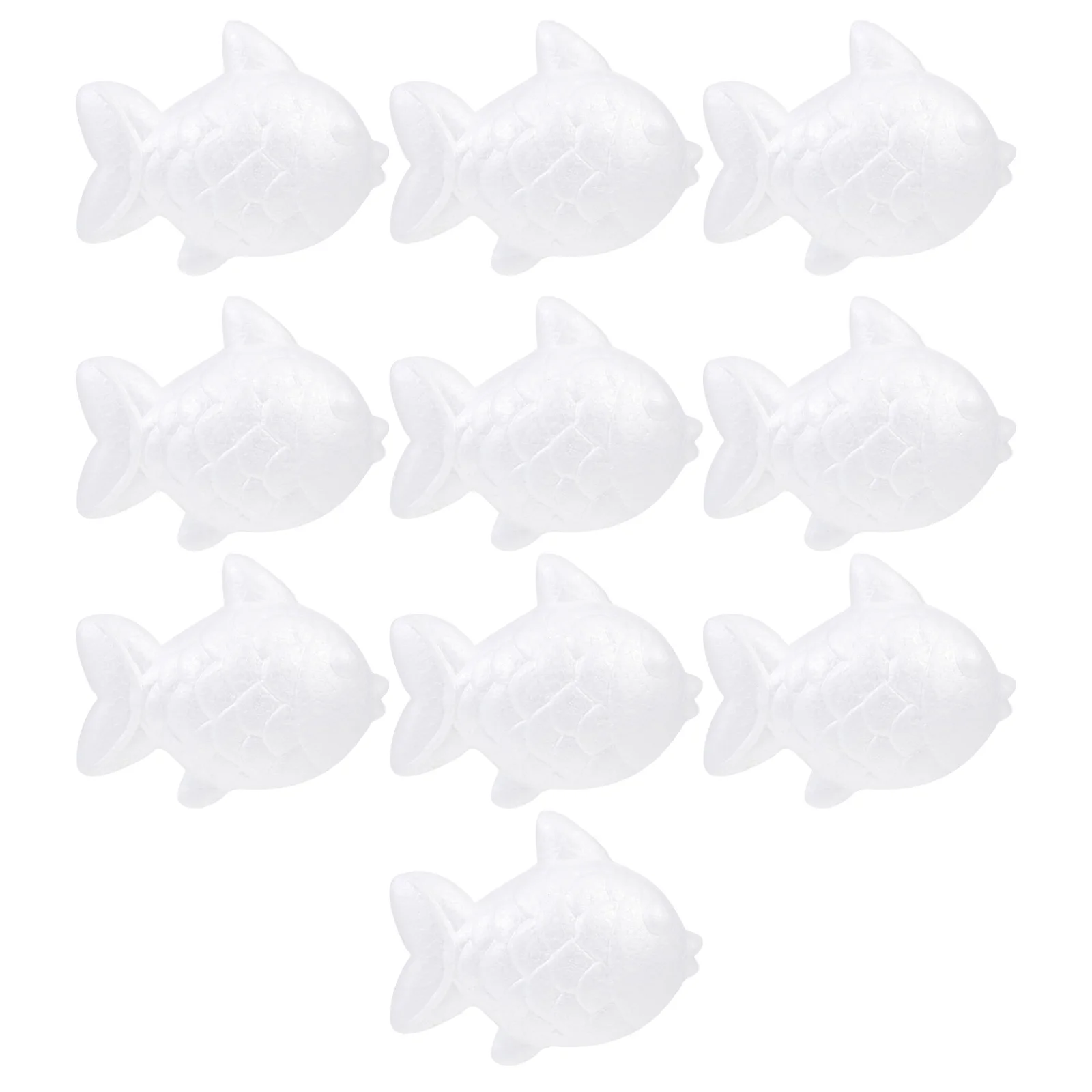 

10 Pcs White Drawing Foam Nativity Toys Kids Animal Foam Pendant Nativity Ornaments Kids Goldfish Bubble Crafts Fish
