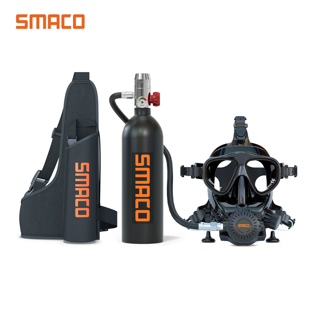 Smaco Diving Equipment Mini Scuba Tank Snorkeling Mask Scuba Diving Equipment Dive Mask Portable Oxygen Cylinder Snorkel Masks