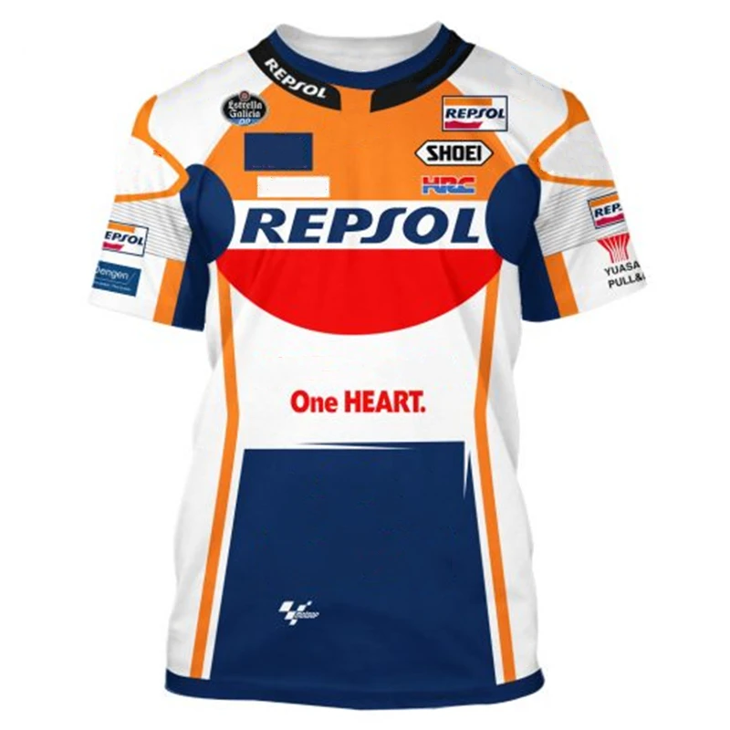 

Marquez Spanish Motorcyclist Top Racing Men's Round Neck T-shirt Father's Day Gift Sports Short Sleeve Racing Fan T-Shirt Large